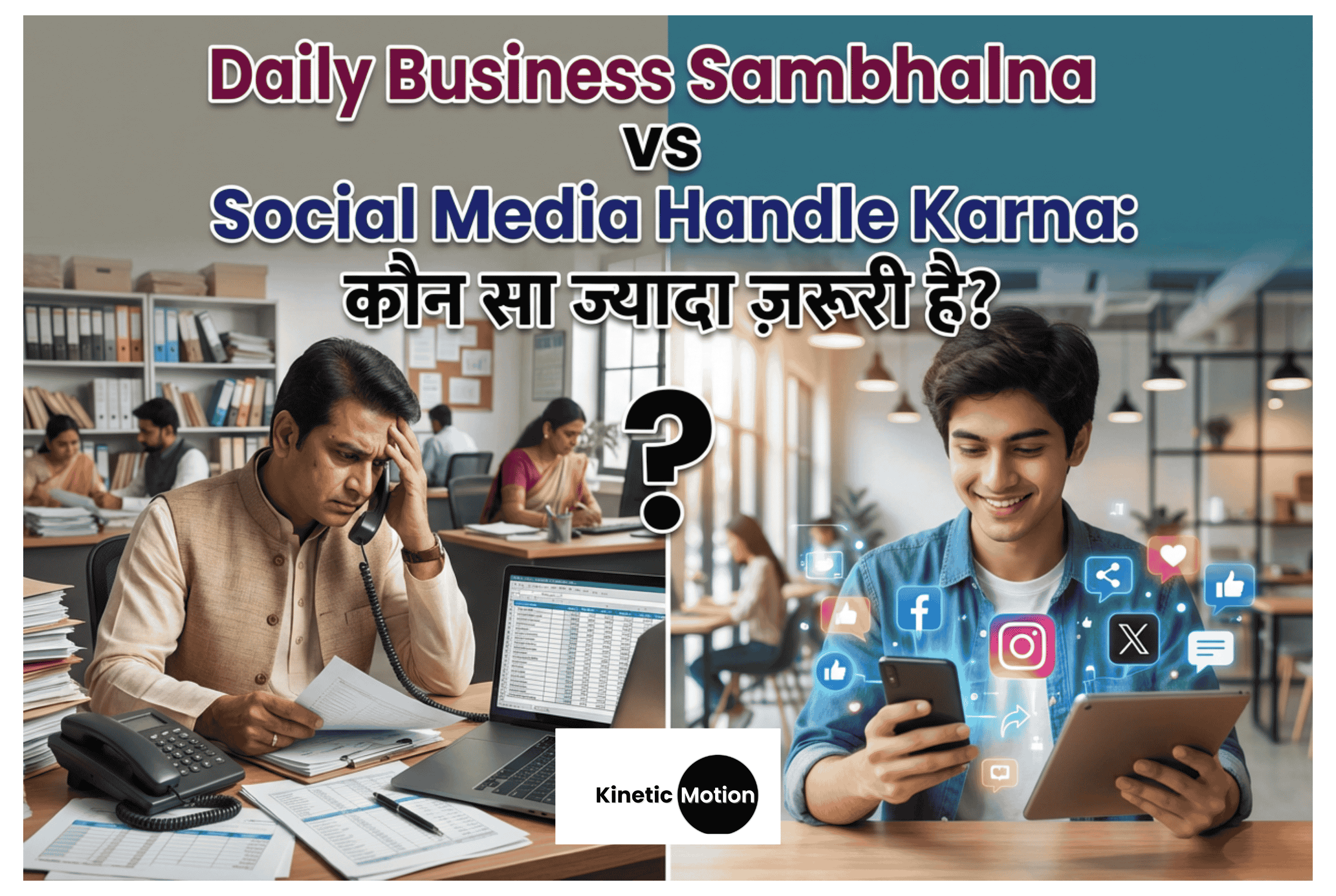 daiy business vs social media kineticmotion.in